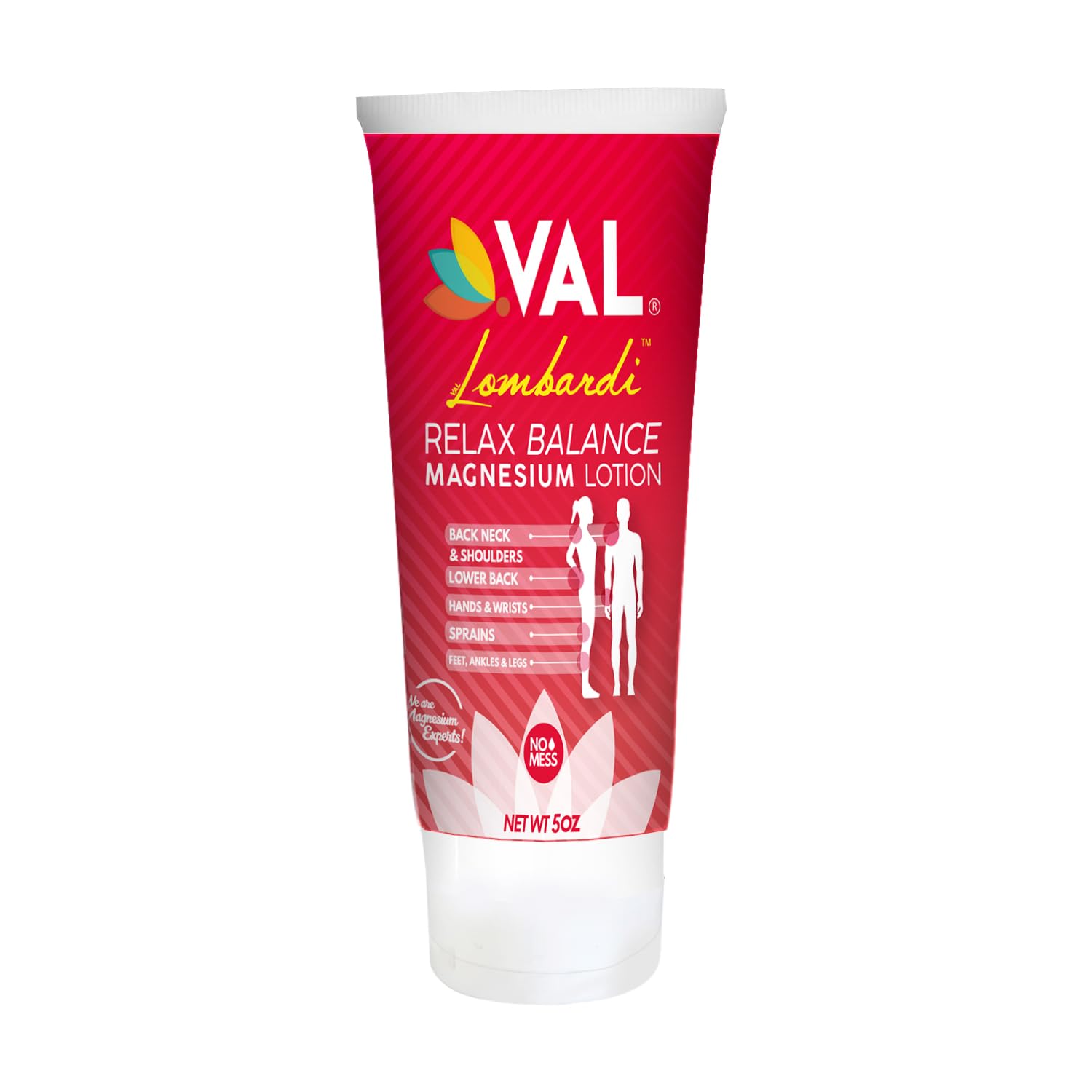 VAL Lombardi Relax Balance Magnesium Lotion | Arnica, Camphor & Menthol | Fast Relief for Joints, Muscles, Back, Shoulders, Feet | Non-Greasy | 5oz - TrustMedUSA