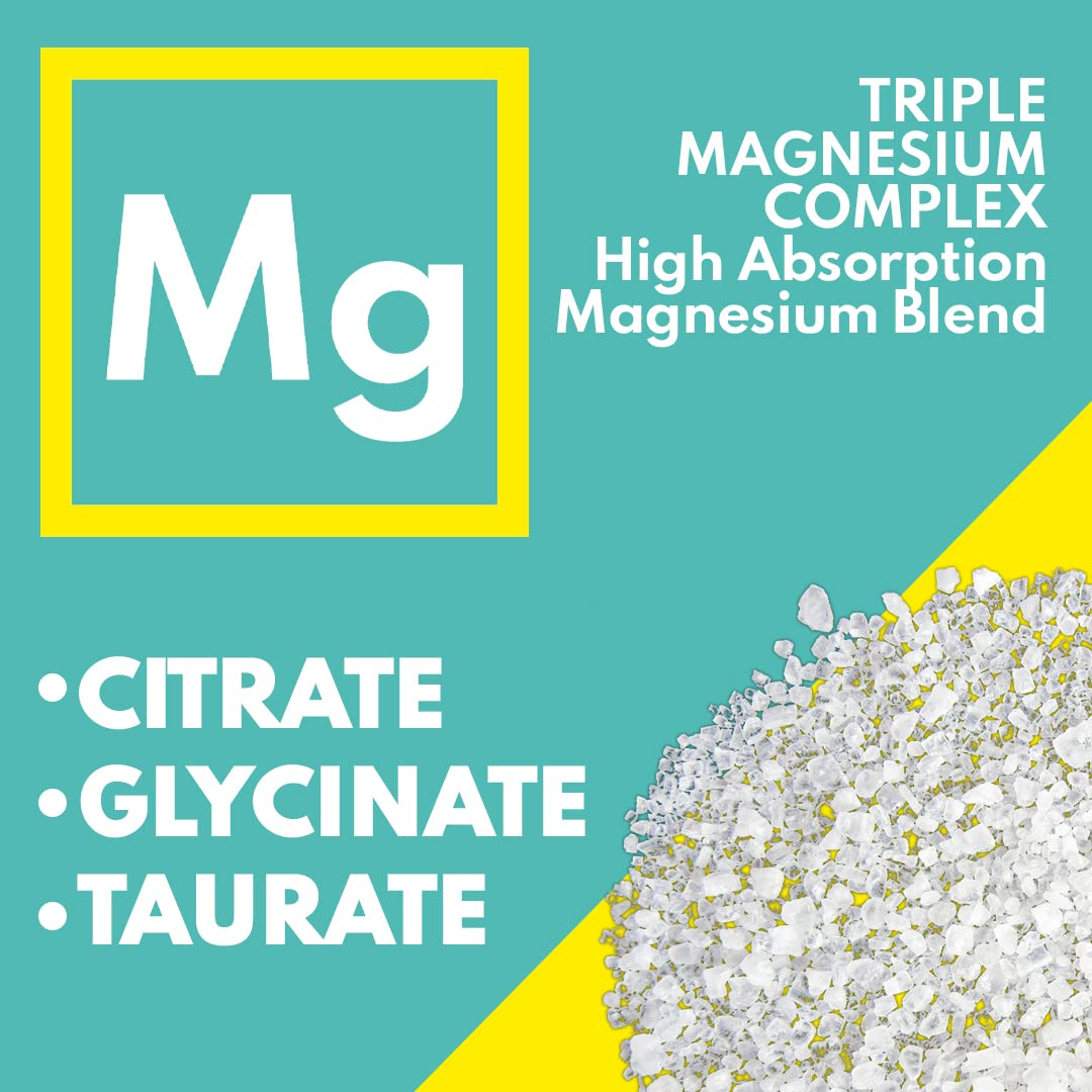 VAL Triple Magnesium Complex 400mg (Glycinate, Taurate & Citrate) for Muscle Relaxation, Sleep & Calm Energy, Vegan, Non-GMO, 90 Capsules - TrustMedUSA
