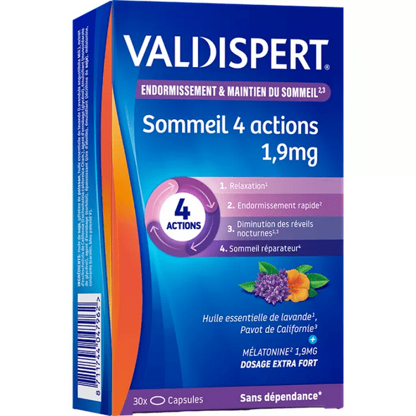 Valdispert Melatonin 1.9mg 4 Actions 30 Tablets - TrustMedUSA