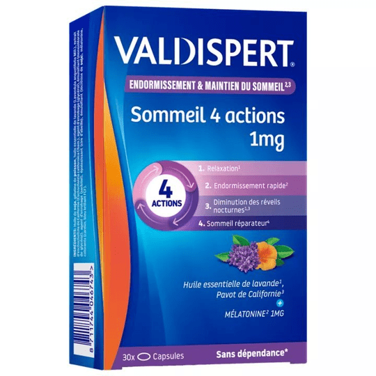 VALDISPERT MELATONINE 4 ACTIONS 30 TABLETS - TrustMedUSA