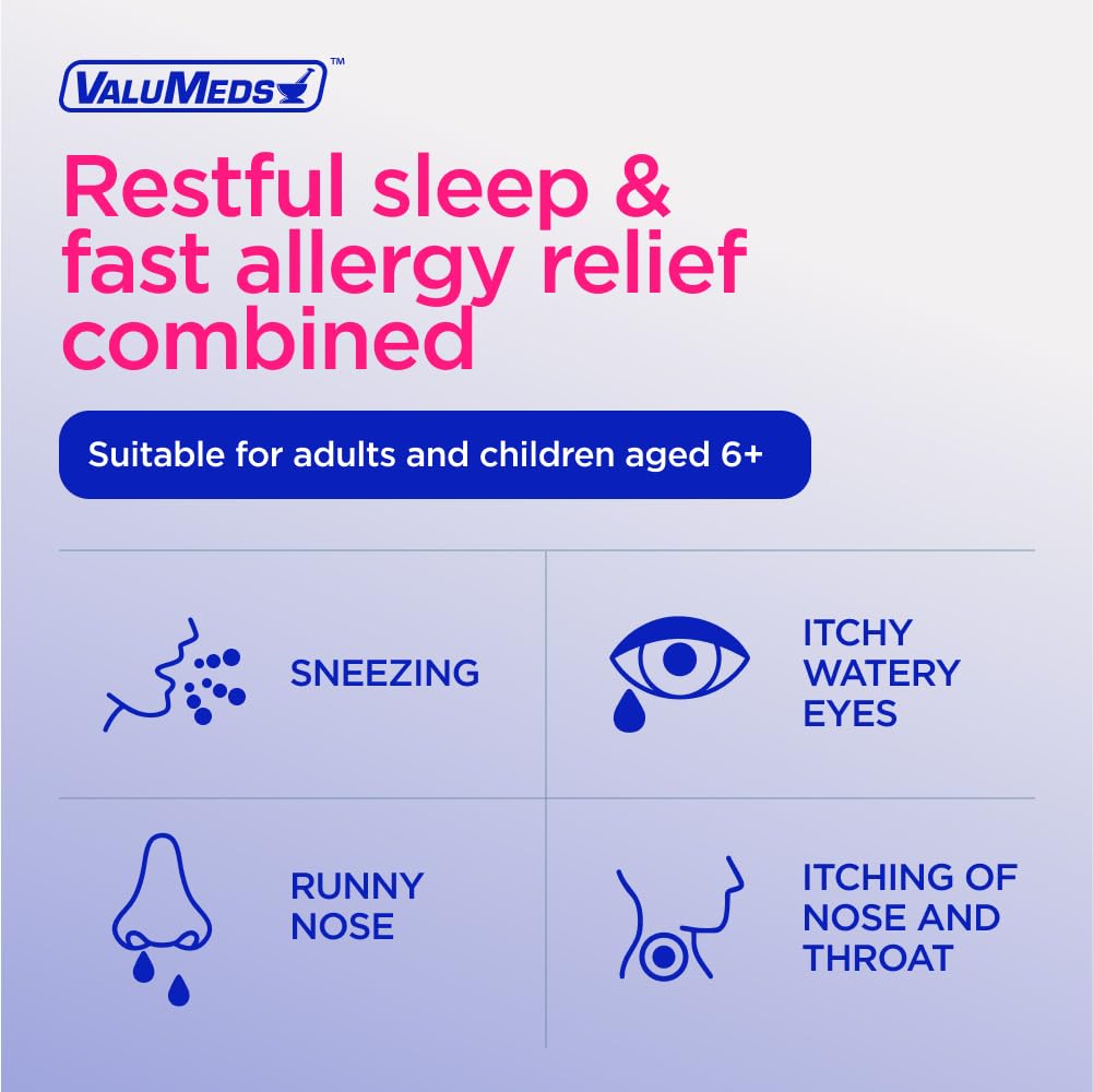 ValuMeds Allergy Medicine Antihistamine, Diphenhydramine HCl 25 mg | Children and Adults | Relieve Itchy Eyes, Runny Nose, Sneezing (25 mg, 600 Count) - Maple Wellness Supplements