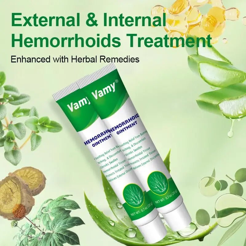 vamy Herbal Hemorrhoid Cream, Hemorrhoid Treatment and Hemorrhoids Cream with Lidocaine 4% and Phenylephrine HCI for Fast Relief of Pain, Swelling, Itching, Burning, Hemorrhoidal Treatment. 2 pc - TrustMedUSA