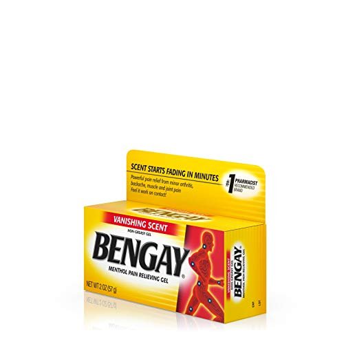 Vanishing Scent Bengay Relief Gel, Non-Greasy Topical Reliever with Cooling Menthol, 2 oz - TrustMedUSA