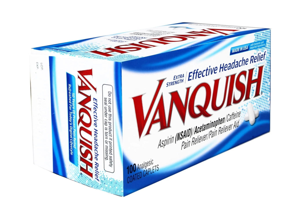Vanquish Extra Strength Pain Reliever Caplets-100 ct. (Pack of 3) - TrustMedUSA