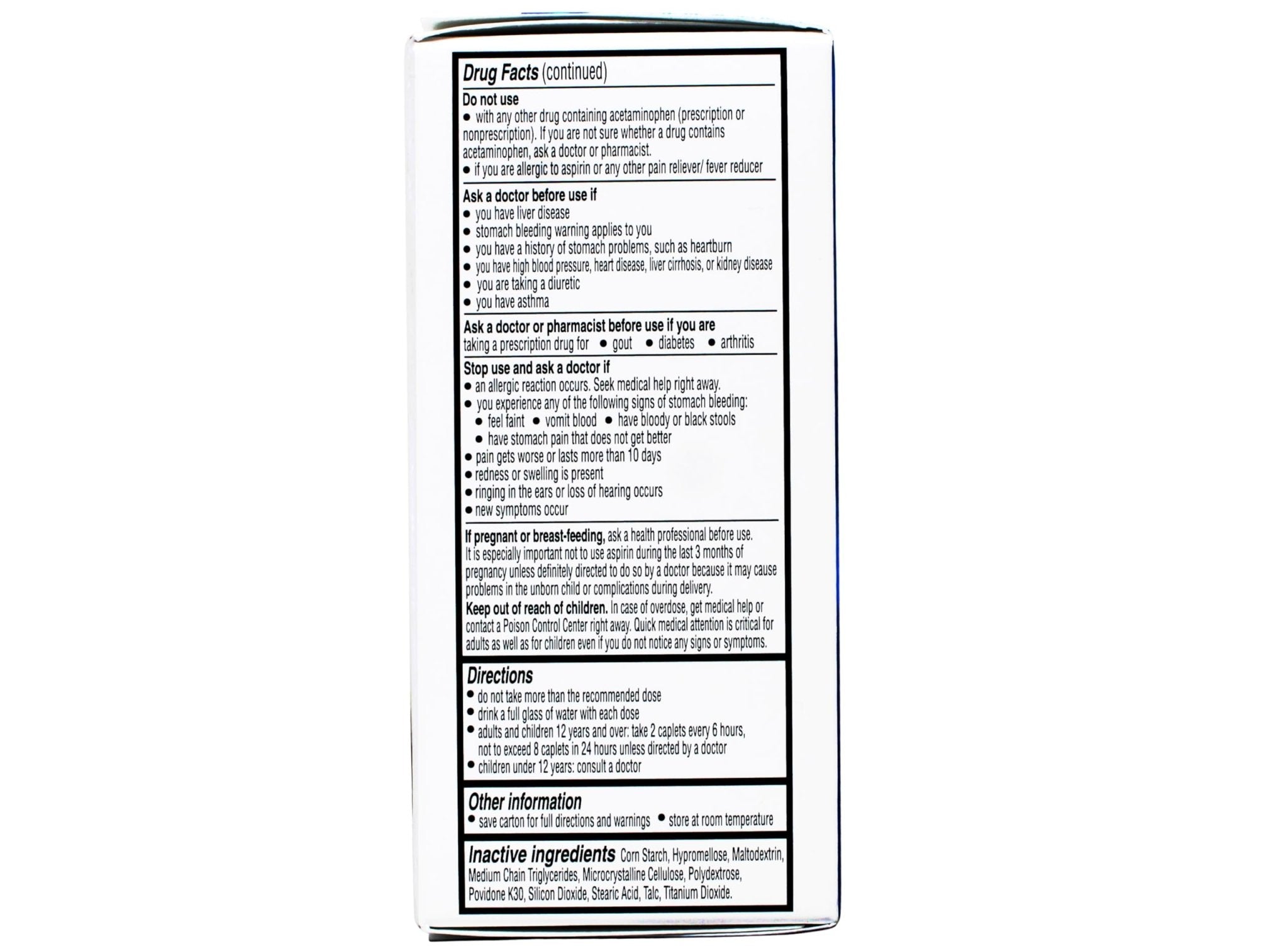 Vanquish Extra Strength Pain Reliever Headache Relief Aspirin Acetaminophen Caffeine 100 Coated Caplets (Pack of 2) - TrustMedUSA