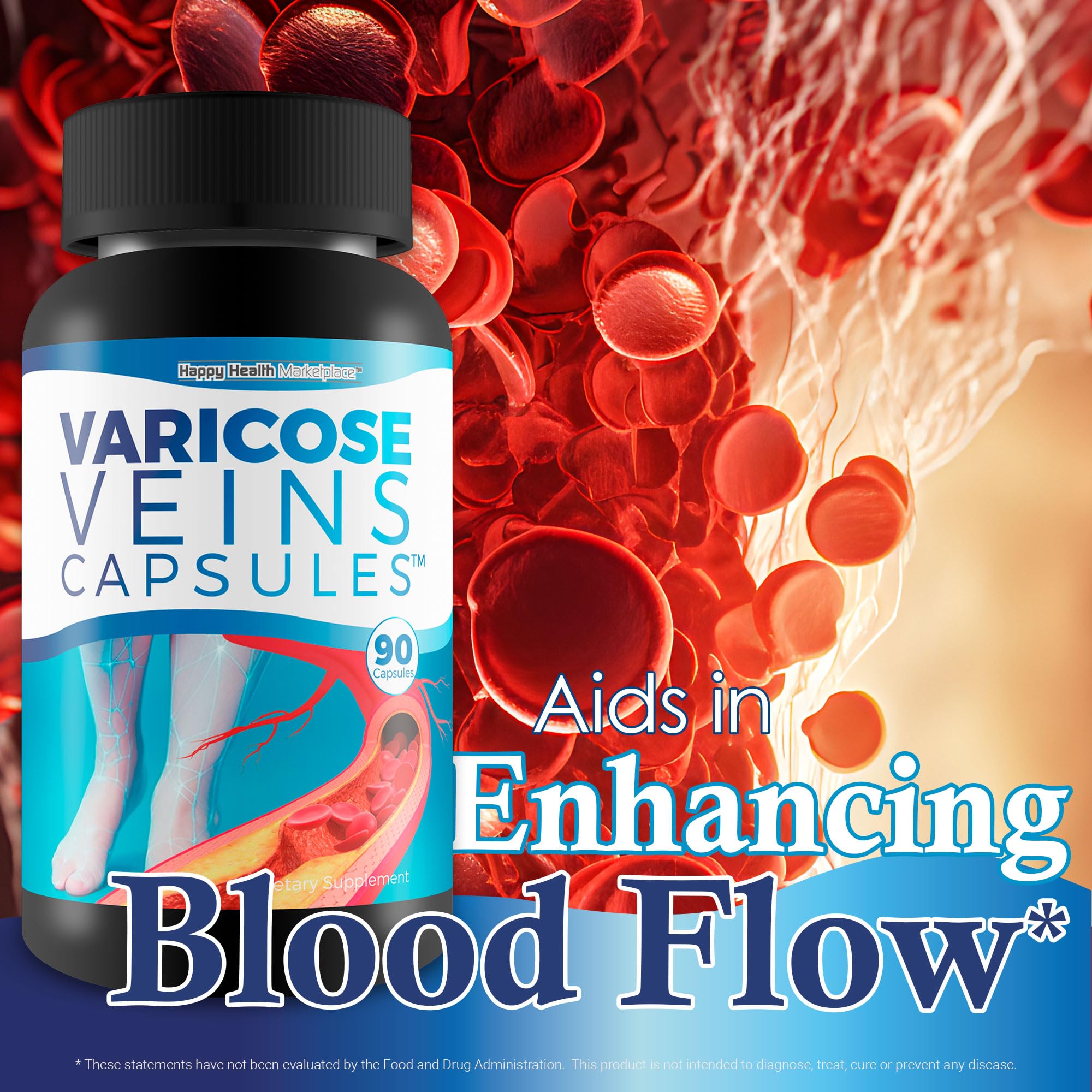 Varicose Veins Capsules - Our Best Natural Varicose Veins Treatment - Varicose Vein Supplement Anti Varicose Veins Women - Herbal Varicose Veins Treatment for Legs - Herbal Remedies for Varicose Veins - TrustMedUSA