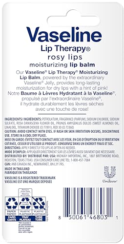 Vaseline Lip Therapy Rosy Lips Moisturizing Lip Balm - Twin Pack (2-Pack) - TrustMedUSA