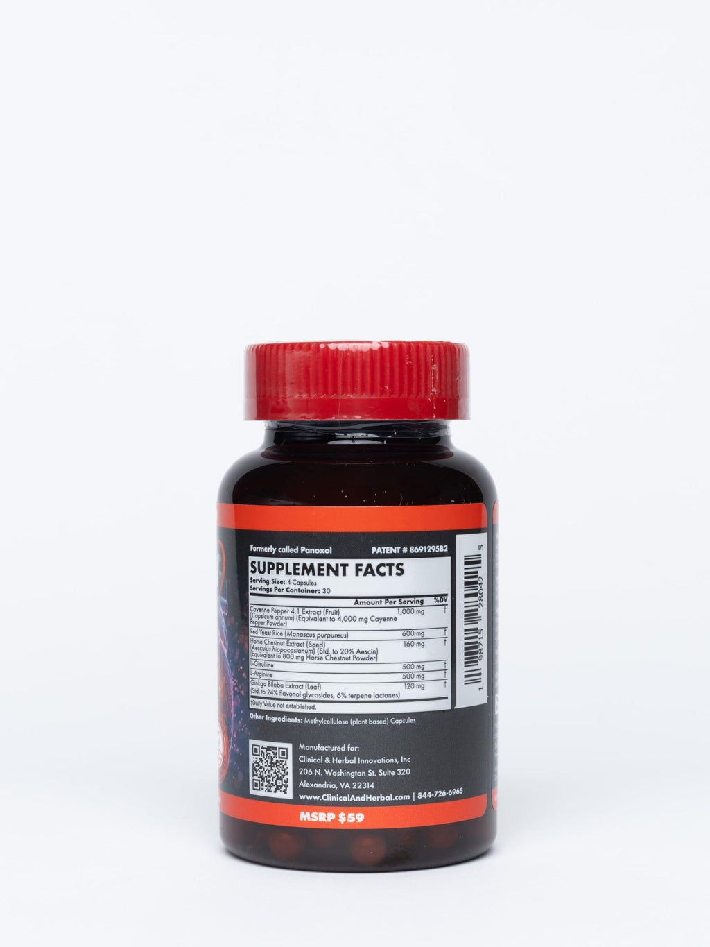 Vasonoxol U.S. Patented Nitric Oxide Supplement for Blood Pressure Support 2880mg - Physician Formulated Vascular Health Formula with L-Arginine & L-Citrulline - Vegan, Non-GMO (120 Capsules) - TrustMedUSA