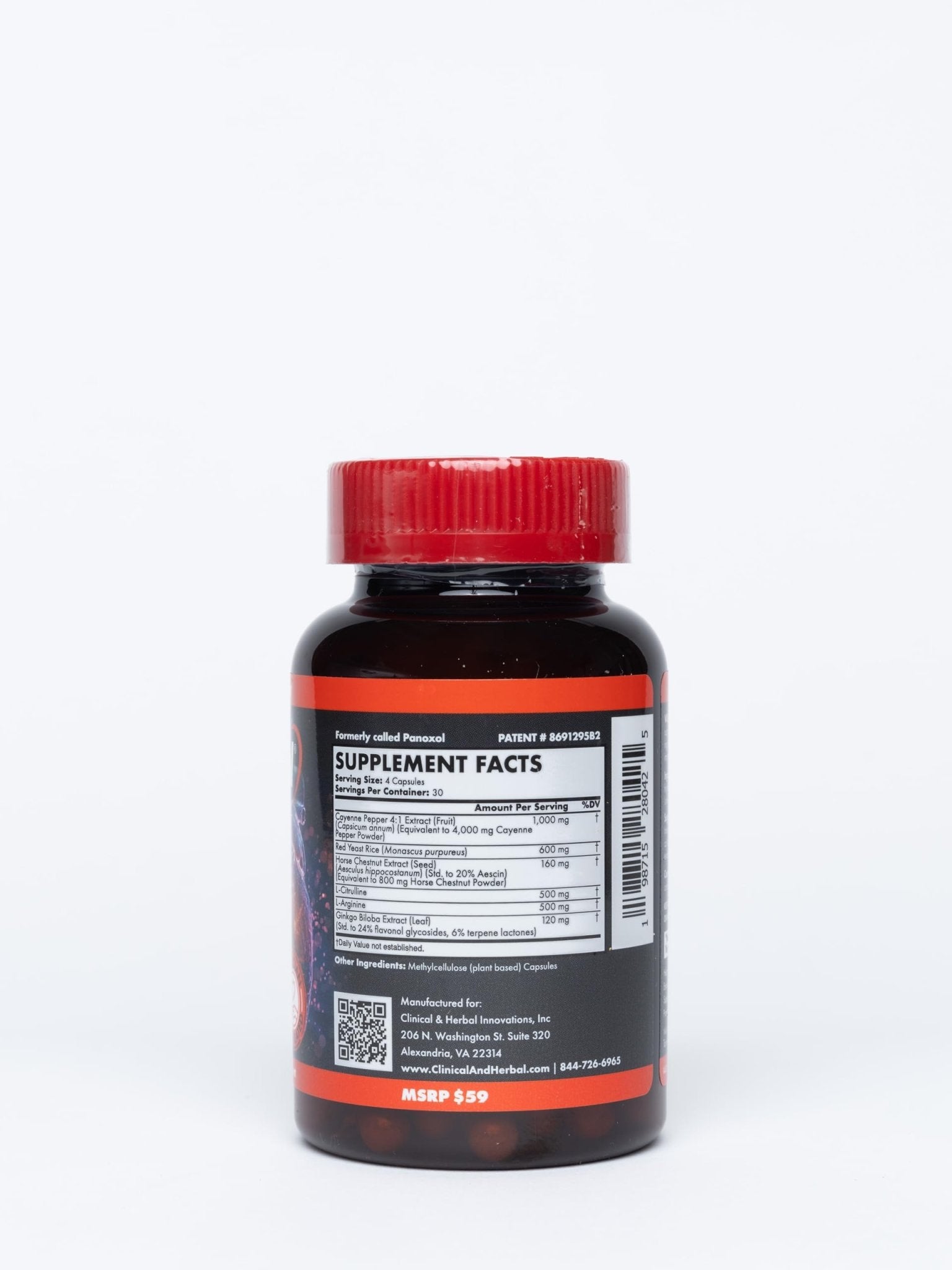 Vasonoxol U.S. Patented Nitric Oxide Supplement for Blood Pressure Support 2880mg - Physician Formulated Vascular Health Formula with L-Arginine & L-Citrulline - Vegan, Non-GMO (120 Capsules) - TrustMedUSA