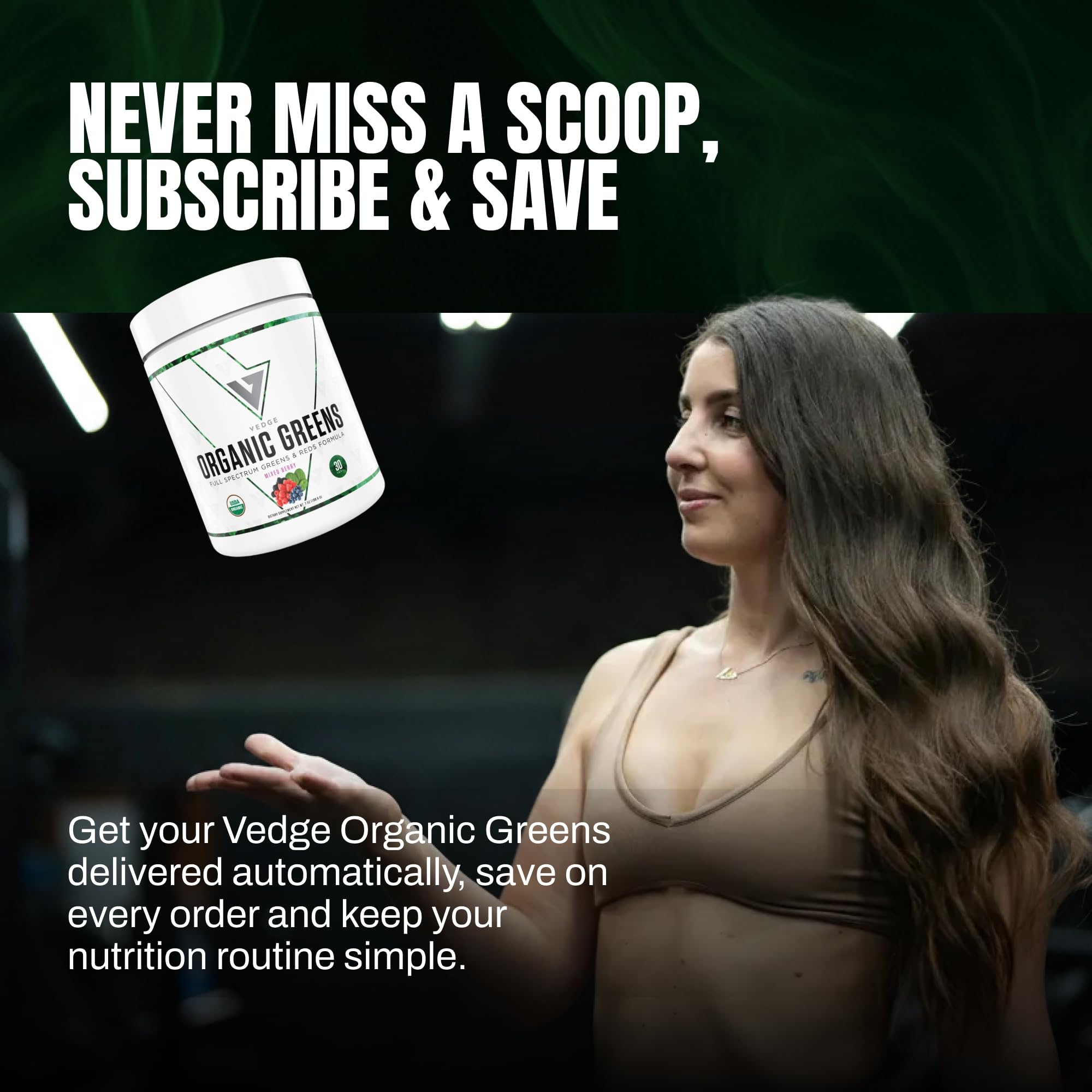 VEDGE Nutrition Organic Greens - Vegan Plant-Based Greens Superfood Powder - Drink Mix for Energy, Antioxidants & Recovery - Full Spectrum Greens for Athletes - 30 Servings - Mixed Berry Flavor - TrustMedUSA