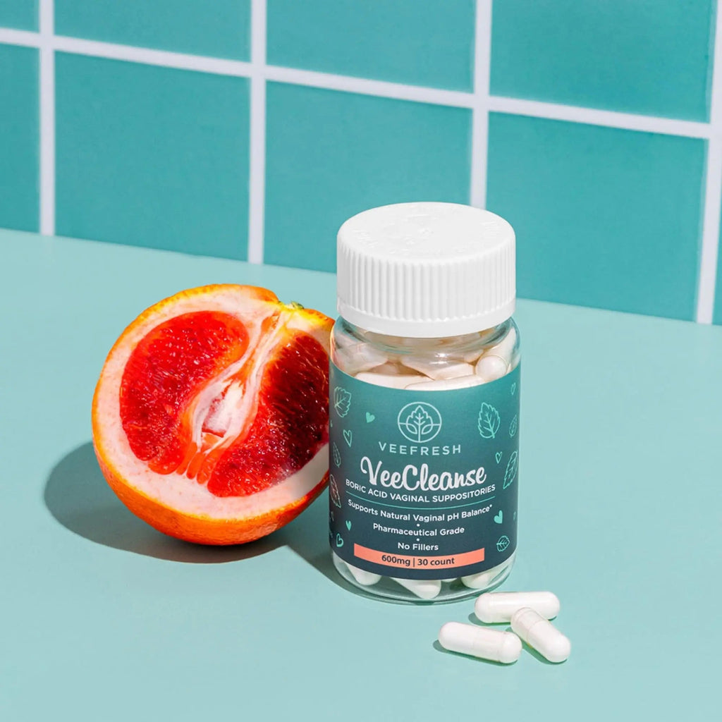 VeeFresh - VeeCleanse Boric Acid Vaginal Suppositories - Vaginal pH Balance Suppositories - Vaginal Odor Control - Feel Fresh, Feminine and Confident - TrustMedUSA