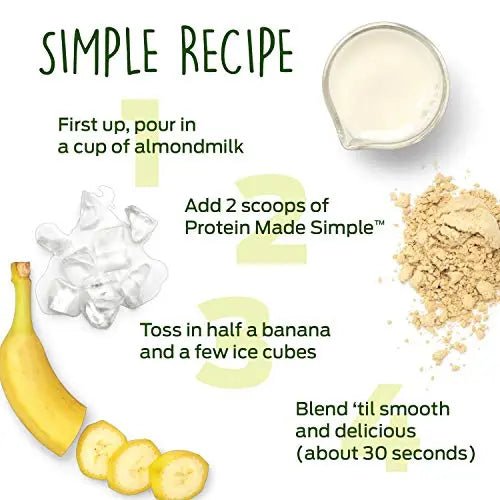 Vega Protein Made Simple, Dark Chocolate - Stevia Free Vegan Protein Powder - TrustMedUSA