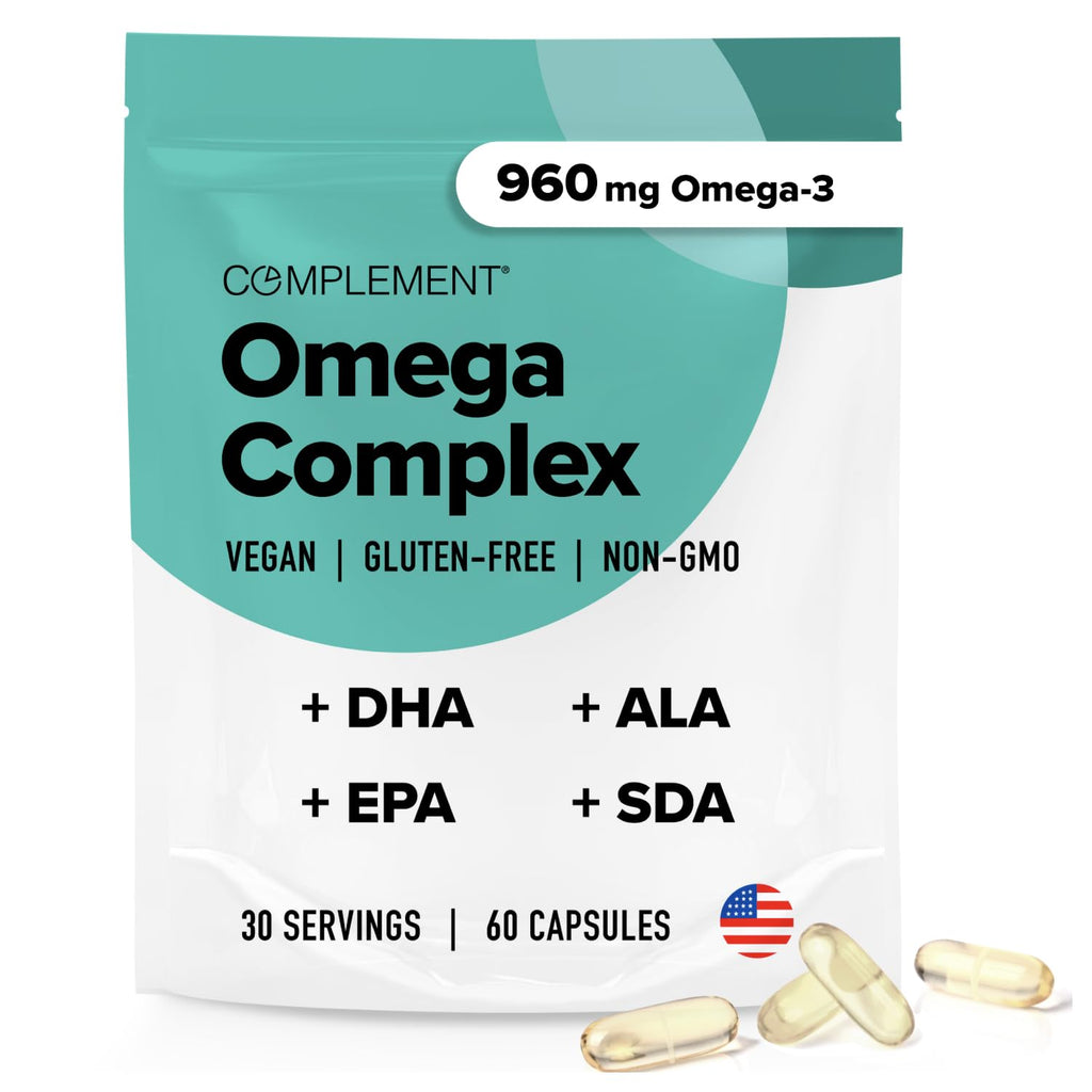 Vegan Omega 3 Supplement- 960mg Omega-3 Fatty Acids, DHA, EPA, SDA, ALA Supplement - Immune Support- 30 Servings, 60 Liquid Capsules - TrustMedUSA