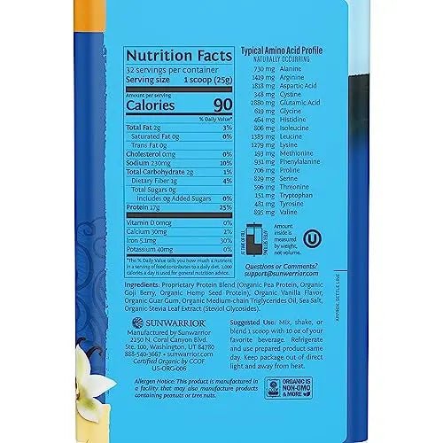 Vegan Protein Powder Plant-based Protein Powder USDA Organic | BCAA Amino Acids - TrustMedUSA