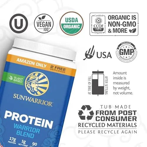 Vegan Protein Powder Plant-based Protein Powder USDA Organic | BCAA Amino Acids - TrustMedUSA