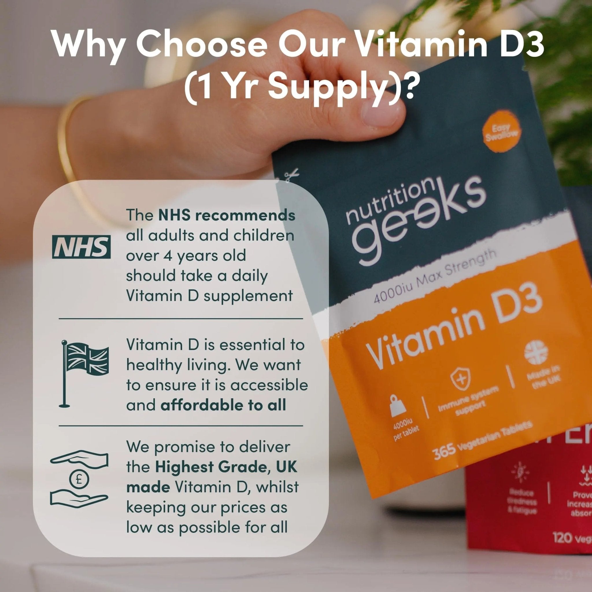 Vegetarian Vitamin D3 4000 iu - 1 Year Supply, 365 Easy-Swallow High Strength Vitamin - TrustMedUSA