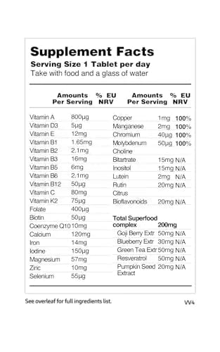 Vegetology MultiVit Vegan Multivitamins w/26 Vitamin & Mineral Supplements - TrustMedUSA