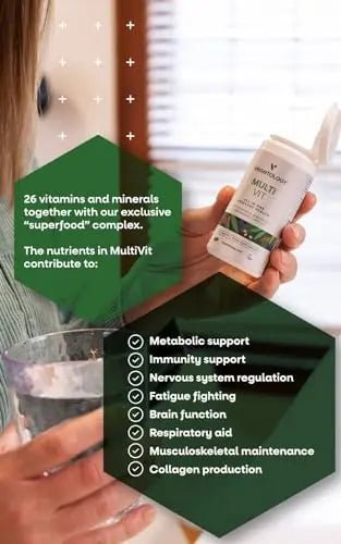 Vegetology MultiVit Vegan Multivitamins w/26 Vitamin & Mineral Supplements - TrustMedUSA