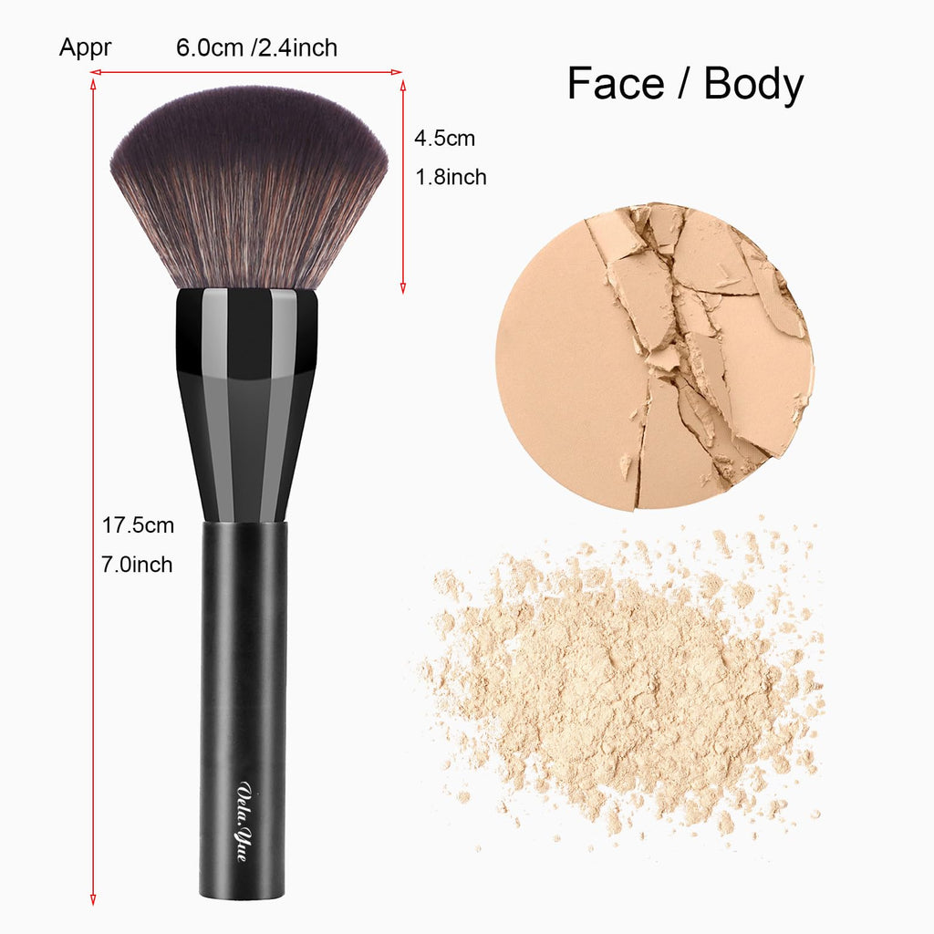 Vela.Yue Large Powder Brush Soft Face Loose Mineral Foundation Blusher Bronzer Makeup Brush - TrustMedUSA