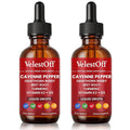 Velestoff Cayenne Pepper Drops, Cayenne Circulation Blend with Hawthorn Beet Root Turmeric Vitamin K2 D3 - Vegan, Non-GMO - 2FL.OZ (2 PCS) - TrustMedUSA