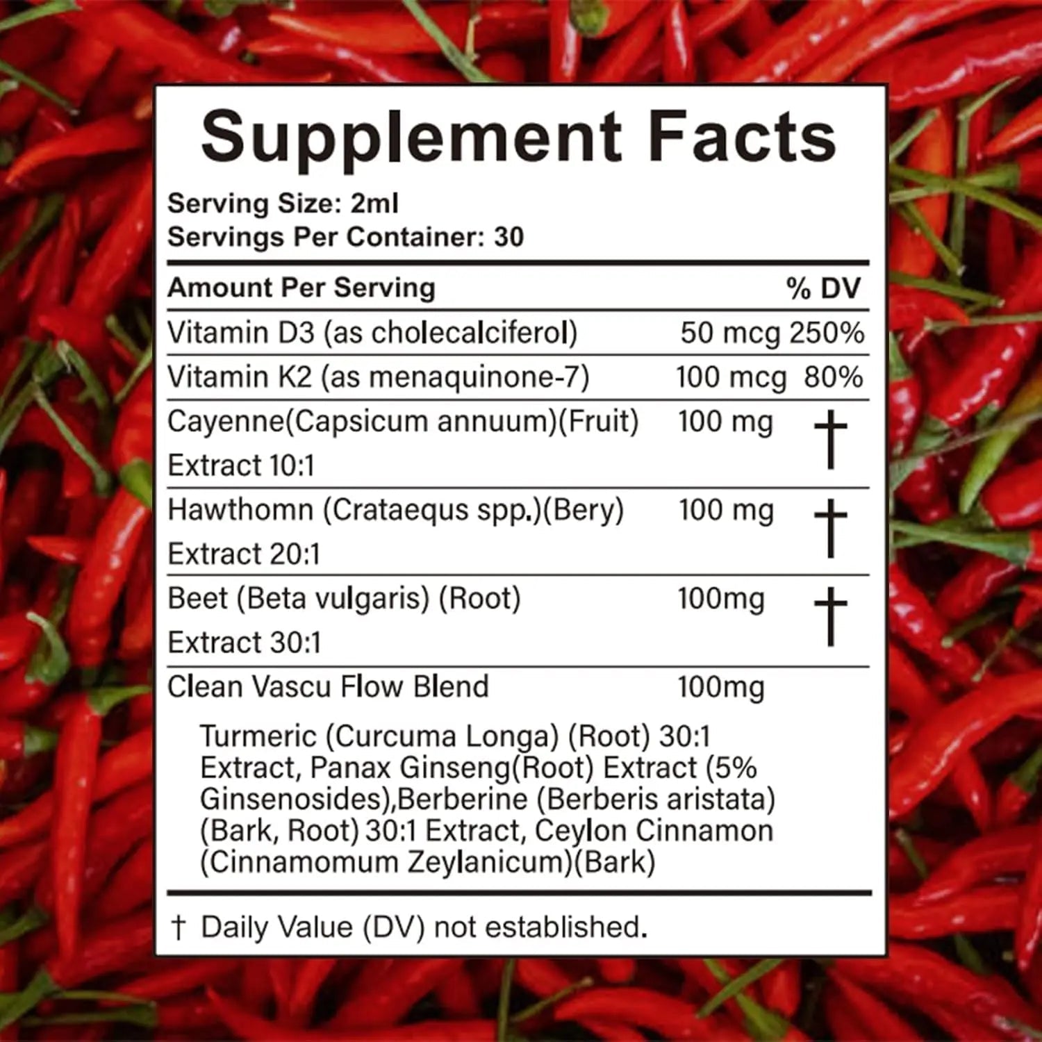 VelestOff Cayenne Pepper Drops - VelestOff Cayenne Circulation Blood Pressure Blend - Cayenne Pepper Hawthorn Beet Root Turmeric Vitamin K2 D3-2 OZ (2 PCS) - TrustMedUSA