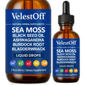 Velestoff Irish Seamoss Thyroid Hormone Regulator, Velestoff Thyroid Support Drops | Sea Moss, Black Seed Oil, Ashwagandha, Burdock Root, Bladderwrack, Hormone Balance & Support - 2 FL.OZ (1 Pcs) - TrustMedUSA
