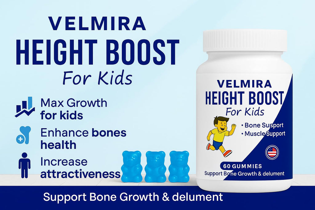Velmira® Heightener Gummies for Bone Health & Development Support – Essential Vitamins & Minerals, Easy-to-Chew Gummies for Kids, Teens & Adults (Ages 5+) - TrustMedUSA