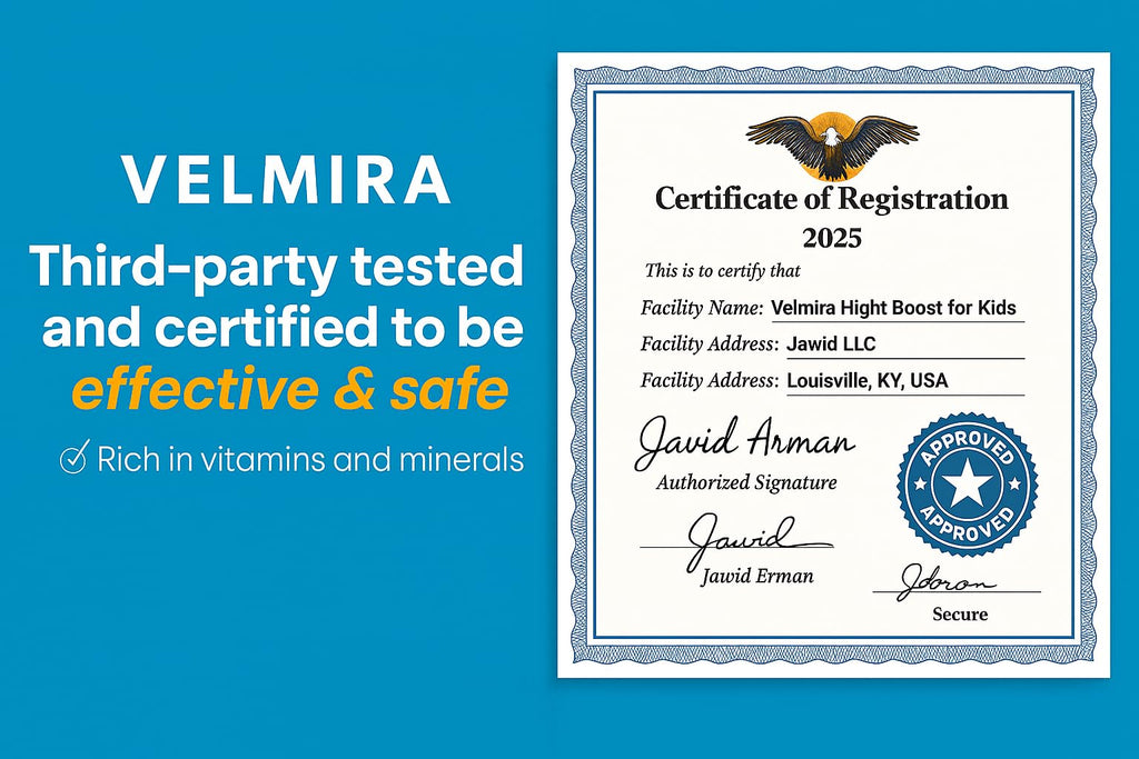 Velmira® Heightener Gummies for Bone Health & Development Support – Essential Vitamins & Minerals, Easy-to-Chew Gummies for Kids, Teens & Adults (Ages 5+) - TrustMedUSA