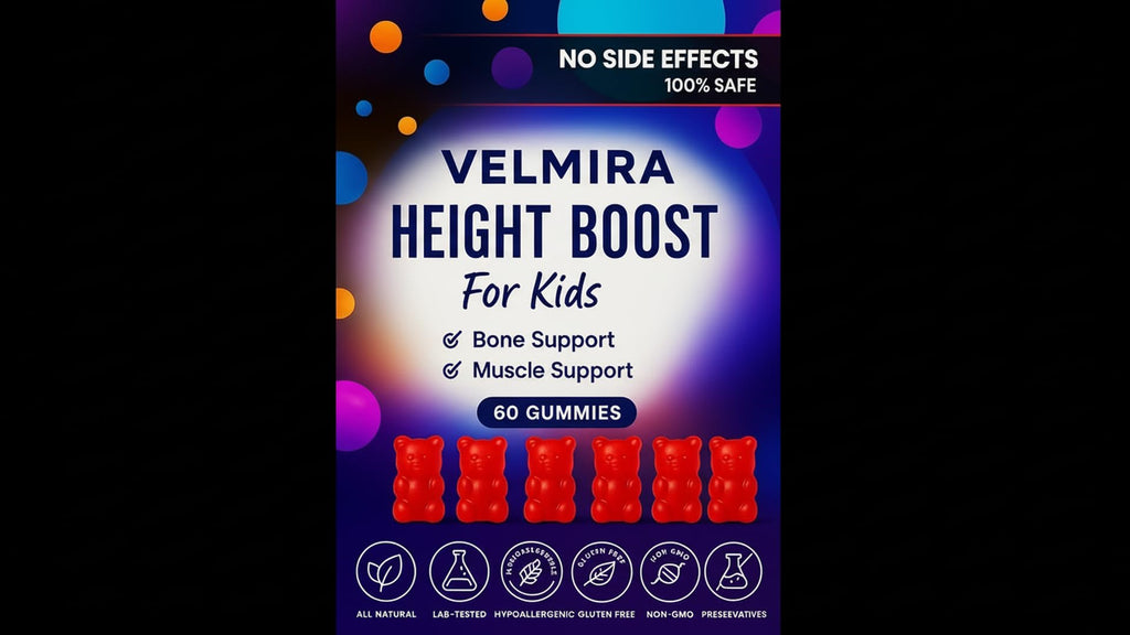 Velmira® Heightener Gummies for Bone Health & Development Support – Essential Vitamins & Minerals, Easy-to-Chew Gummies for Kids, Teens & Adults (Ages 5+) - TrustMedUSA