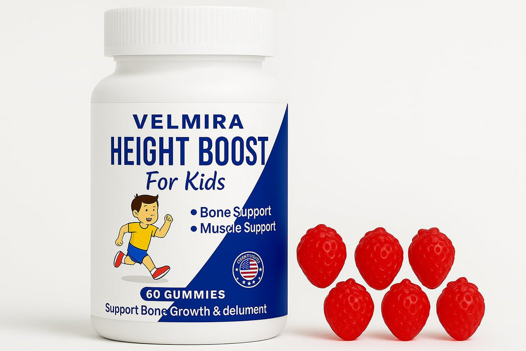 Velmira® Heightener Gummies for Bone Health & Development Support – Essential Vitamins & Minerals, Easy-to-Chew Gummies for Kids, Teens & Adults (Ages 5+) - TrustMedUSA