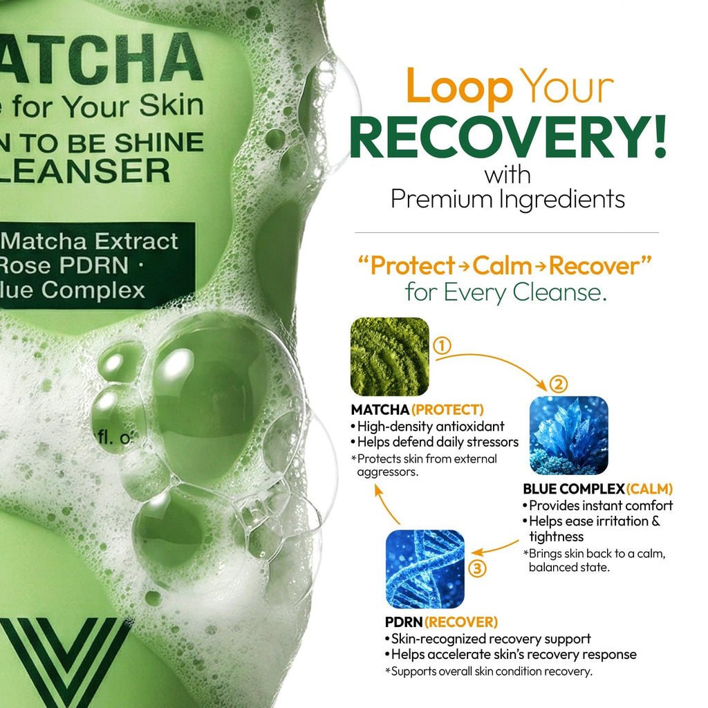 VELVENTE Matcha Gentle Deep Pore Cleansing Facial Cleanser, Low-pH Face Wash for Pore Refining, Rose PDRN Hydrating Daily Facial Wash Redness & Sensitive Skin Friendly, Korean Skincare(5.07 fl.oz.) - Maple Wellness Supplements