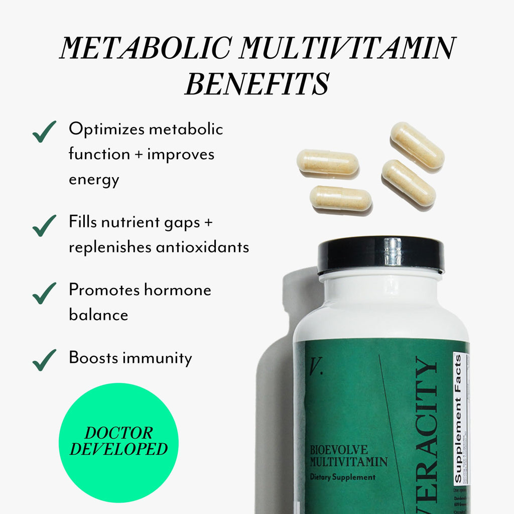 Veracity Multivitamin for Women - Vitamin B Complex, Magnesium, Calcium, Essential Vitamins Supplement, Trace Minerals for Metabolism, Energy, Immune Support & Cellular Detox - TrustMedUSA