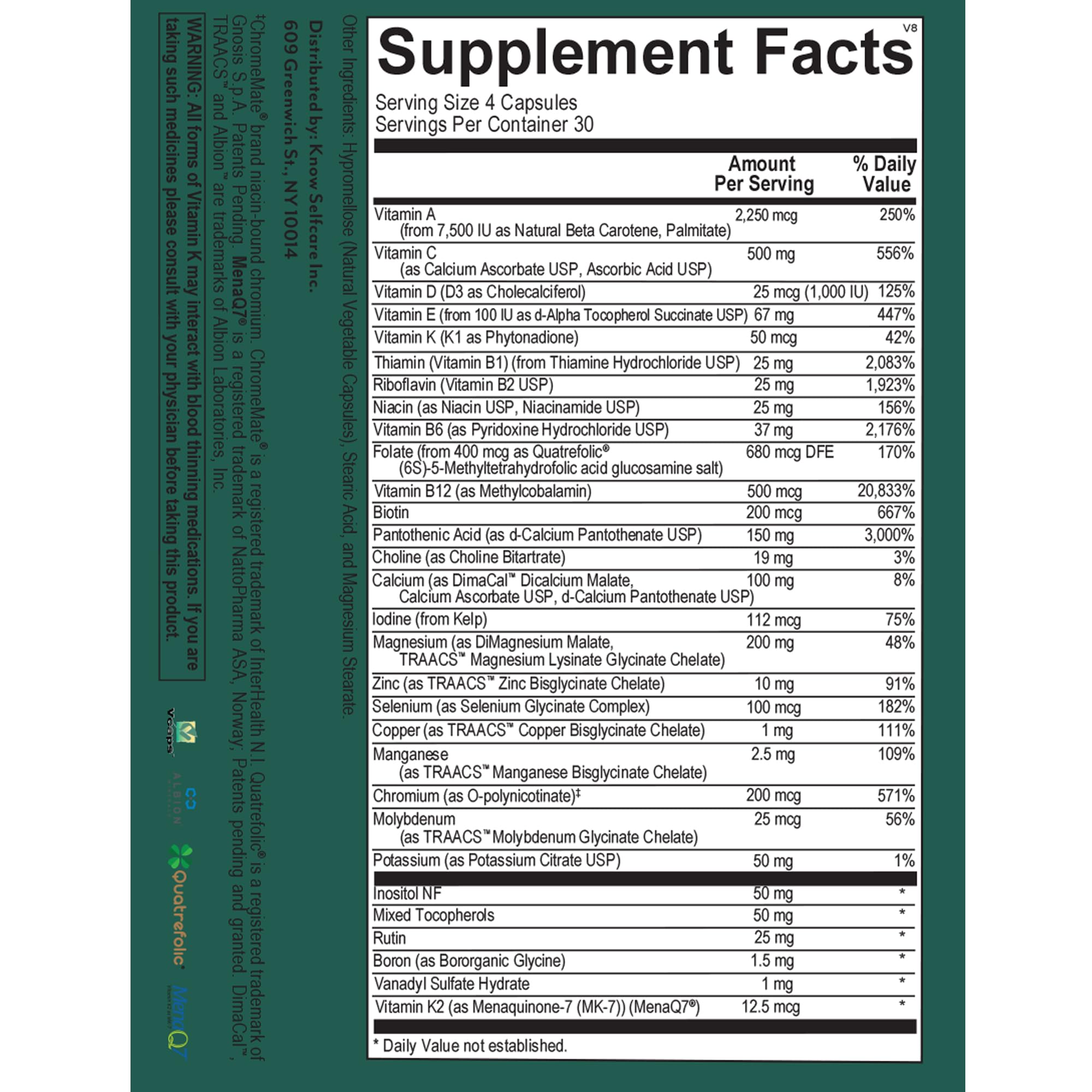 Veracity Multivitamin for Women - Vitamin B Complex, Magnesium, Calcium, Essential Vitamins Supplement, Trace Minerals for Metabolism, Energy, Immune Support & Cellular Detox - TrustMedUSA