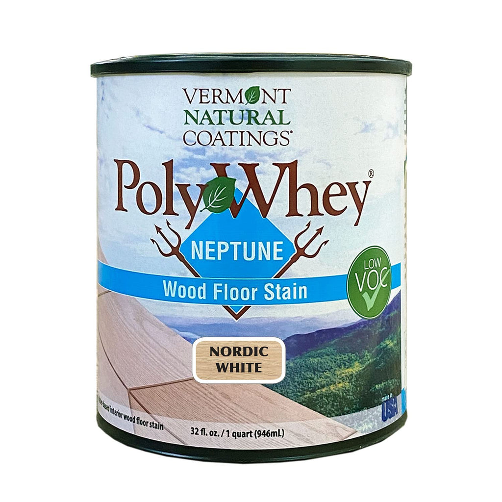 Vermont Natural Coatings PolyWhey Neptune Wood Floor Stain - Nordic White - Quart - TrustMedUSA