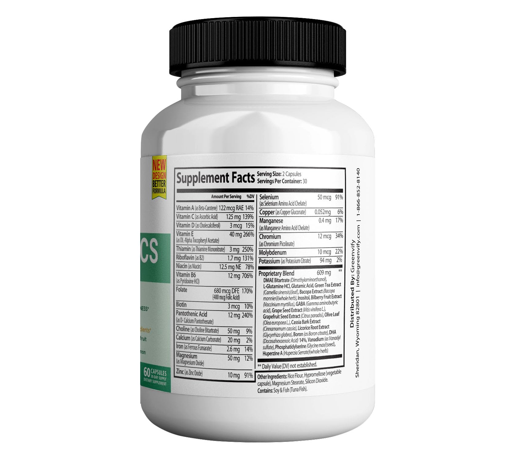 Vertigenics Max – Brain & Focus Support Supplement – Extra Strength Neuro Formula with Vitamins, Minerals & Herbal Blend – Supports Clarity, Alertness & Energy – 60 Capsules (1) - TrustMedUSA