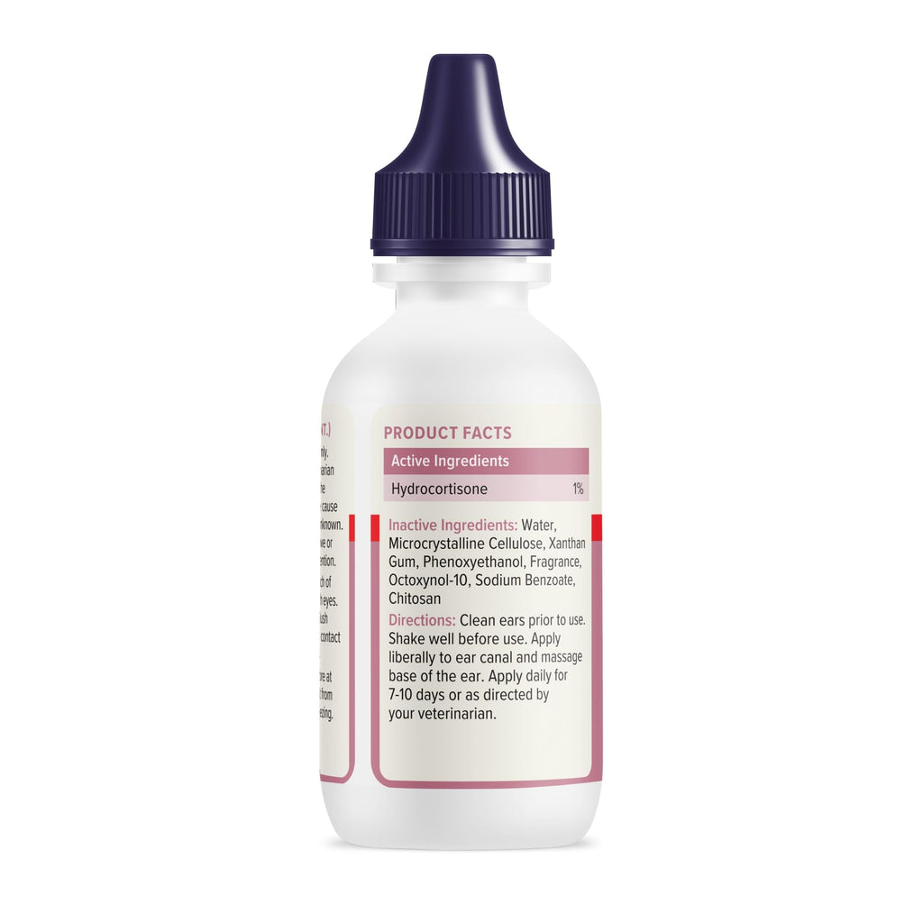 Vetnique Oticbliss Cat & Dog Ear Infection Treatment | Dog Ear Allergy Relief Drops, MicroSilver Yeast Infection Treatment for Dogs, Hydrocortisone for Itching, Redness Swelling (Ear Allergy Drops) - Maple Wellness Supplements