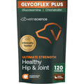 VetriScience Ultimate Strength Healthy Hip & Joint Chews, GlycoFlex Glucosamine, Chondroitin and Green-Lipped Mussel Joint Support Supplement for Dogs, Soothe Joint Discomfort, Duck, 120 Count - TrustMedUSA