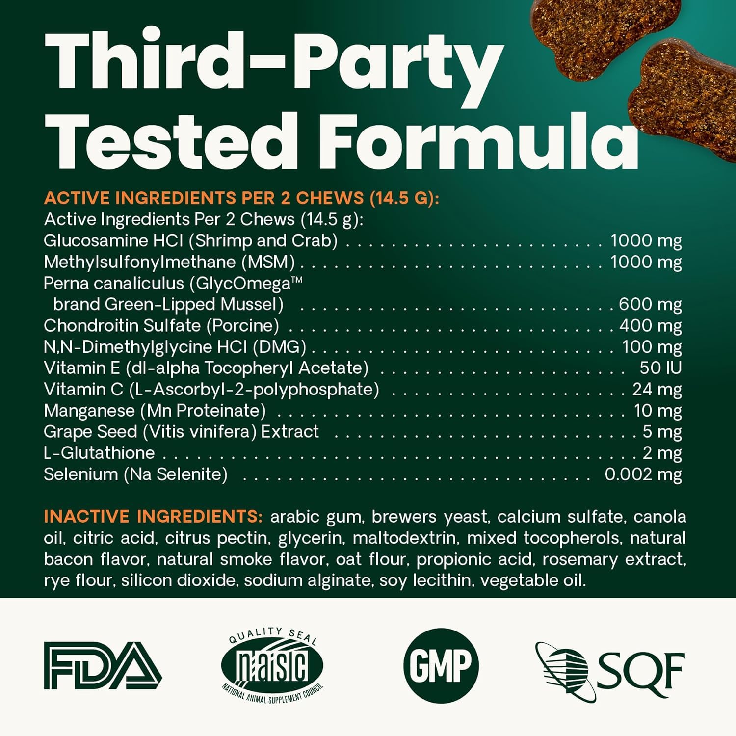 VetriScience Ultimate Strength Hip & Joint Supplement for Dogs, GlycoFlex Plus – MSM, Chondroitin & Green-Lipped Mussel Chews for Mobility, Flexibility, Comfort & Support, Peanut Butter Flavor 120 Cnt - TrustMedUSA