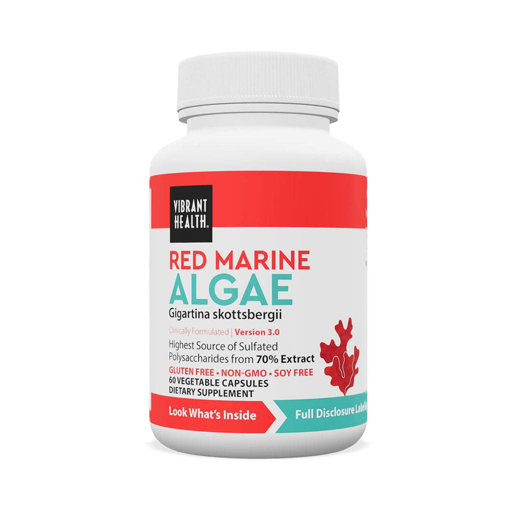 Vibrant Health, Gigartina Red Marine Algae, Plant-Based Immune Support, 60 Capsules - TrustMedUSA