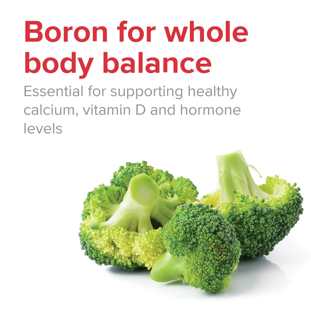 Vibrant Health - Super Natural Boron, Support for Healthy Joints, Hormone Levels, and Connective Tissue with Calcium Fructoborate and Broccoli Powder, Gluten Free, Vegetarian, Non-GMO, 60 Count - TrustMedUSA