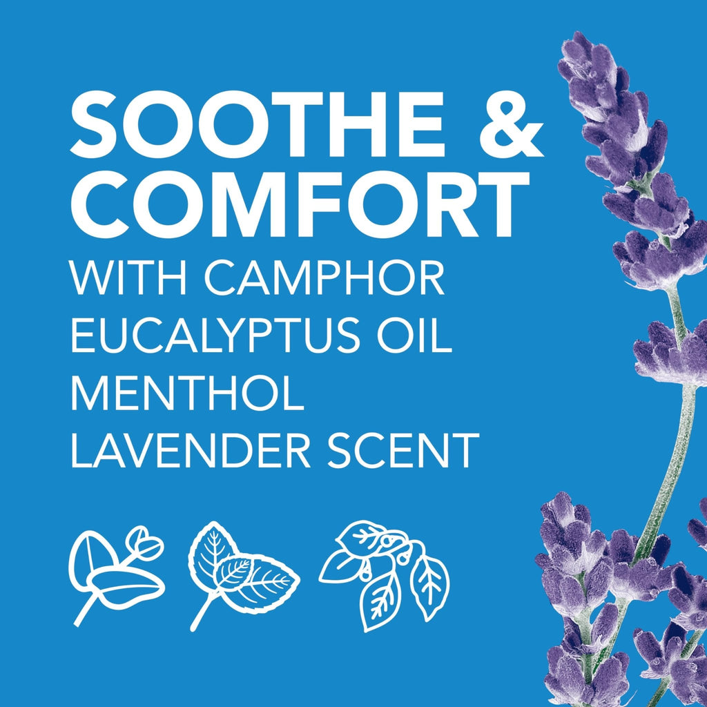 Vicks VapoRub, Lavender Scent, Cough Suppressant, Topical Chest Rub & Analgesic Ointment, Medicated Vicks Vapors, Relief from Cough Due to Cold, Aches & Pains, 1.76oz - Maple Wellness Supplements