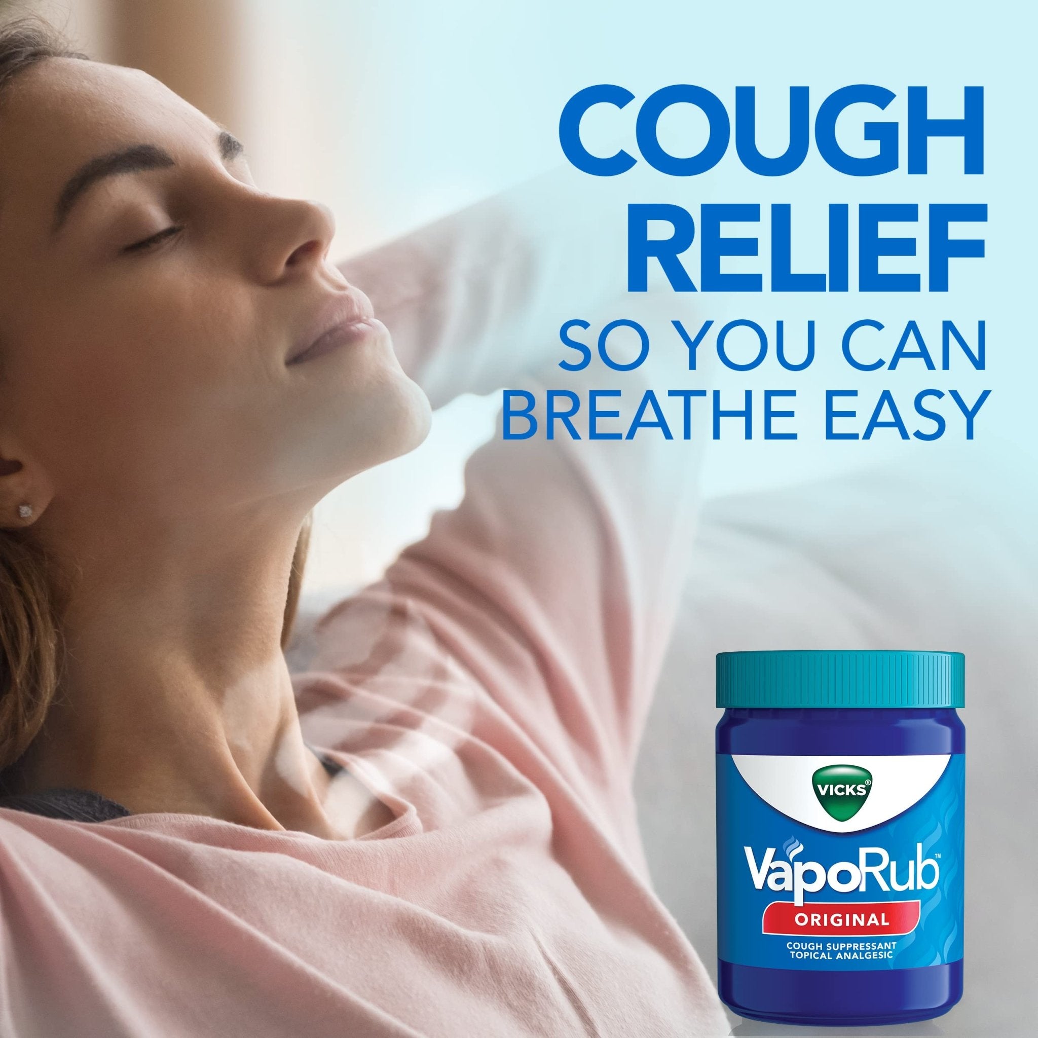 Vicks VapoRub, Original, Cough Suppressant, Topical Chest Rub & Analgesic Ointment, Medicated Vicks Vapors, Relief from Cough Due to Cold, Aches & Pains, 1.76oz - Maple Wellness Supplements