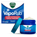 Vicks VapoRub, Original, Cough Suppressant, Topical Chest Rub & Analgesic Ointment, Medicated Vicks Vapors, Relief from Cough Due to Cold, Aches & Pains, 1.76oz - Maple Wellness Supplements