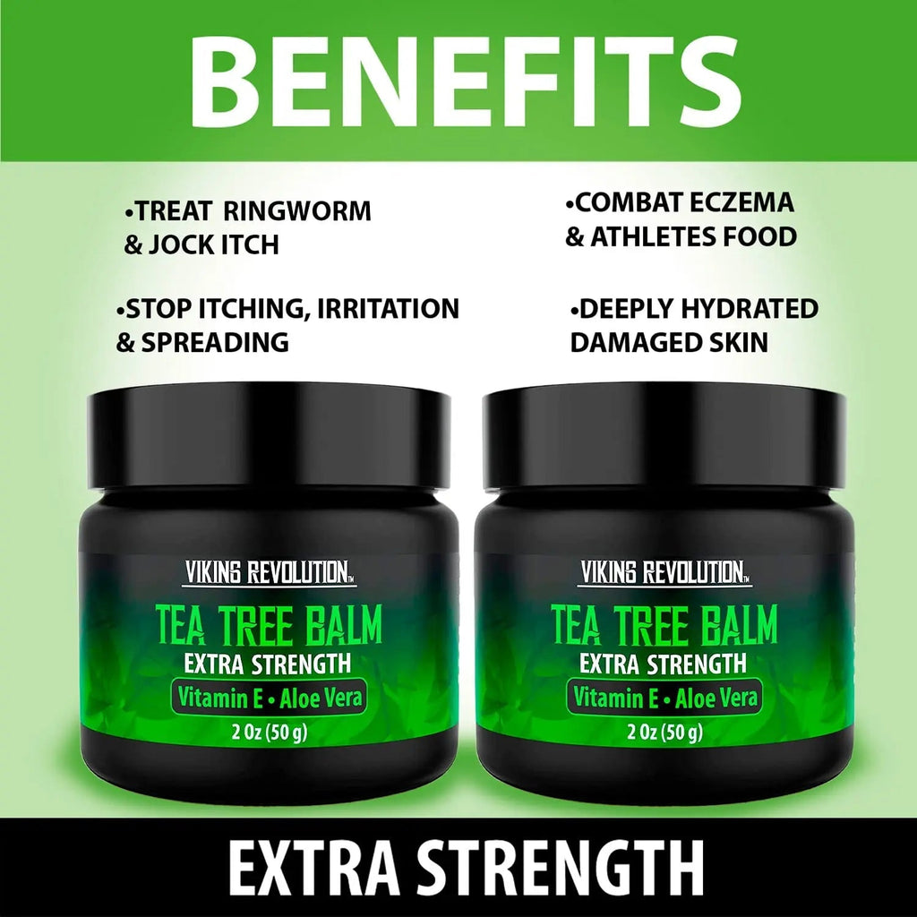 Viking Revolution Tea Tree Oil Cream - Super Balm Athletes Foot Cream - for Eczema - TrustMedUSA