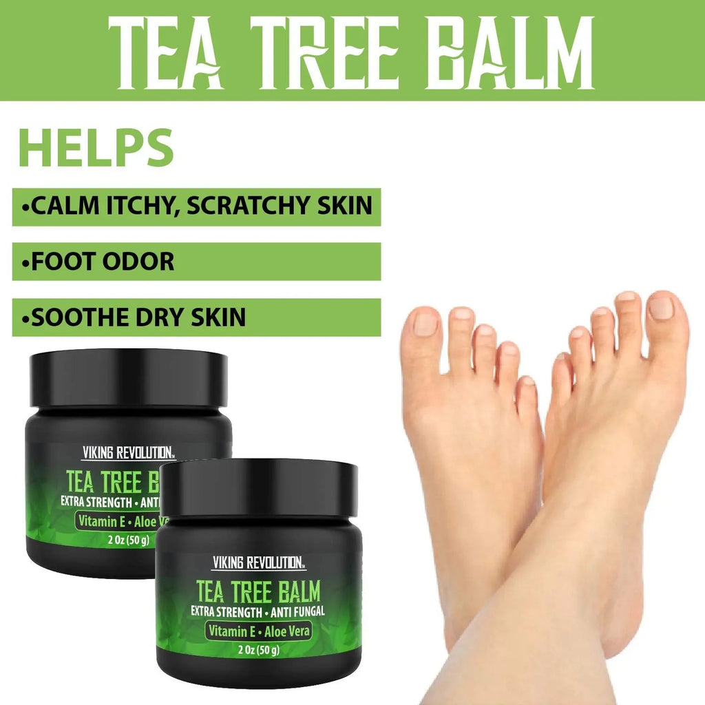 Viking Revolution Tea Tree Oil Cream - Super Balm Athletes Foot Cream - for Eczema - TrustMedUSA
