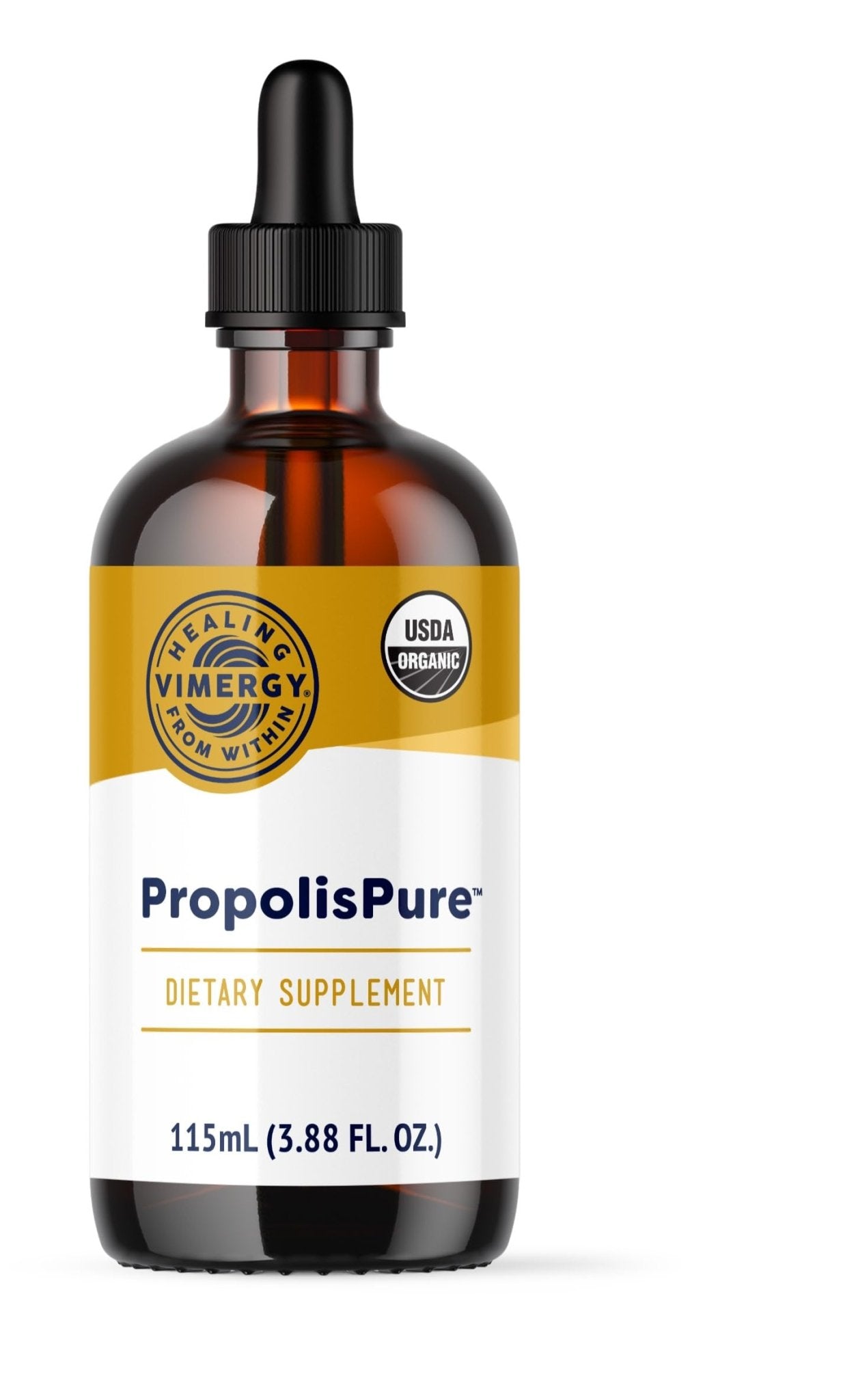 Vimergy PropolisPure® – Supports Immune and Respiratory Health* – Benefits Oral Health* – USDA Certified Organic, Kosher, Paleo-Friendly, Gluten-Free – 115 mL (57 Servings) - TrustMedUSA