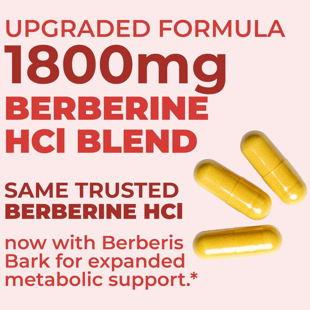 Vimerson Health Berberine Supplement with Third Party Tested Berberine 1800mg - Immune Support Supplement for Cardiovascular, Gastrointestinal Function & Metabolic Aid - Vegan & Non-GMO - TrustMedUSA