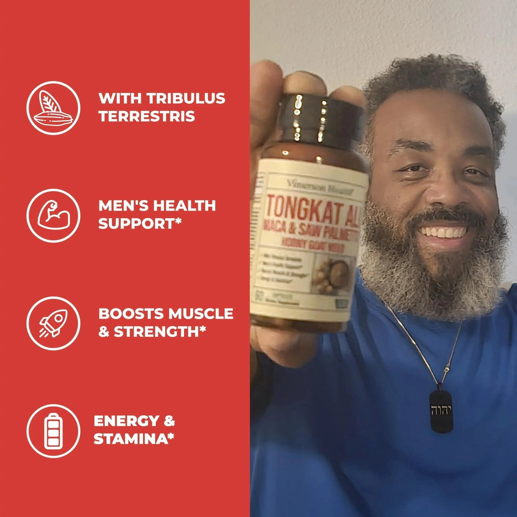 Vimerson Health Multivitamin for Men & Tongkat Ali for Men with Horny Goat Weed, Maca Root Powder, Tribulus Terrestris, Saw Palmetto Extract - TrustMedUSA