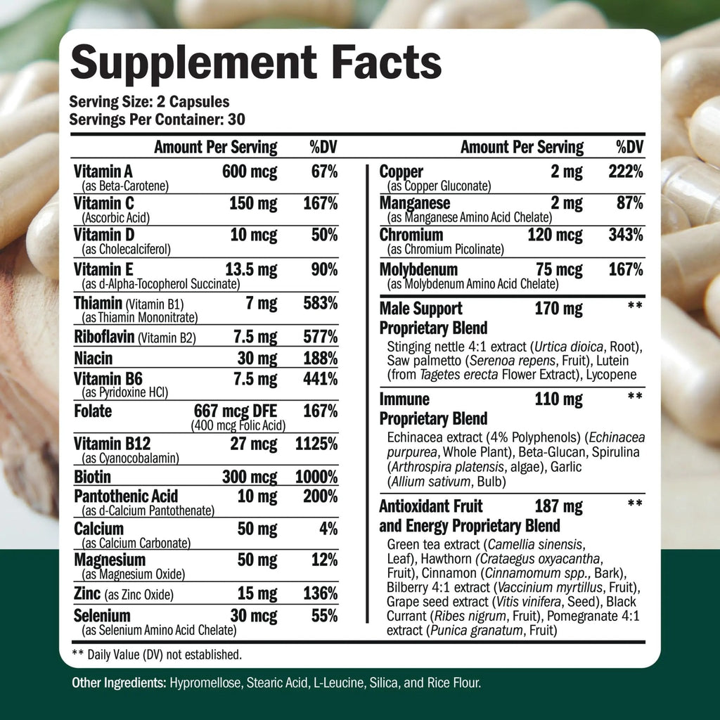 Vimerson Health Multivitamin for Men & Tongkat Ali for Men with Horny Goat Weed, Maca Root Powder, Tribulus Terrestris, Saw Palmetto Extract - TrustMedUSA