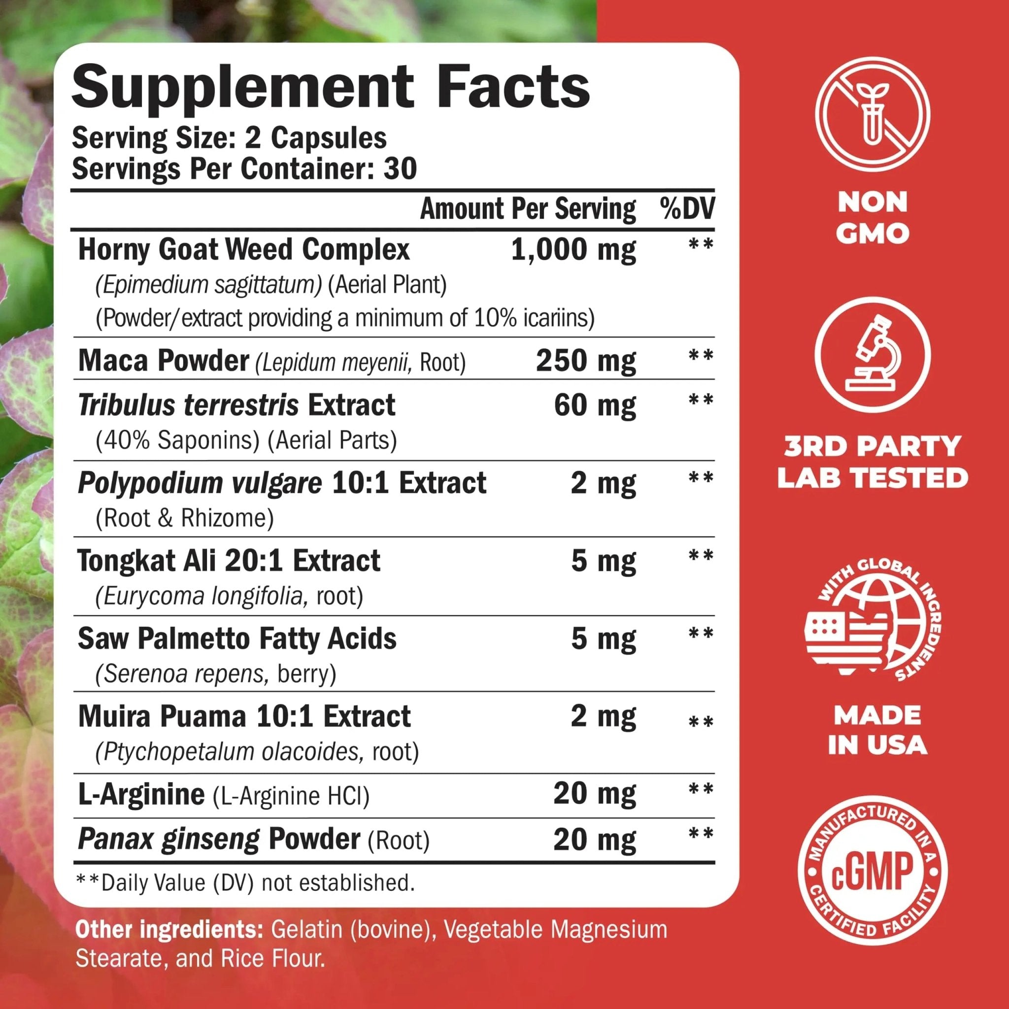 Vimerson Health Multivitamin for Men & Tongkat Ali for Men with Horny Goat Weed, Maca Root Powder, Tribulus Terrestris, Saw Palmetto Extract - TrustMedUSA